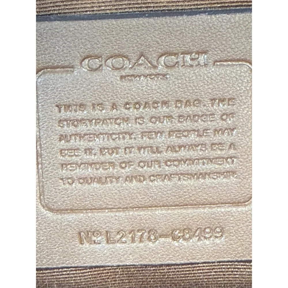 Coach Katy Dome Satchel and Wristlet Set Signature Canvas Brown Chalk C8499